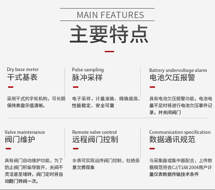 威勝LXZD-Y4型閥控光電直讀冷水表